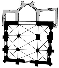 Plan de l'ancienne église dédiée à saint Martin