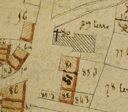 Cadastre Napoléon de l'ancienne église dédiée à saint Martin