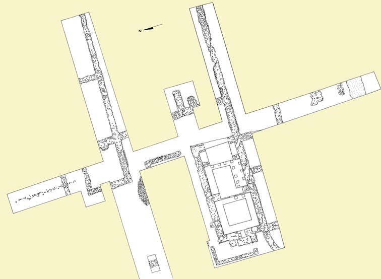 Plan des sondages de la villa des Gargottes