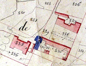 Cadastre Napoléon : château et église Saint-Martin